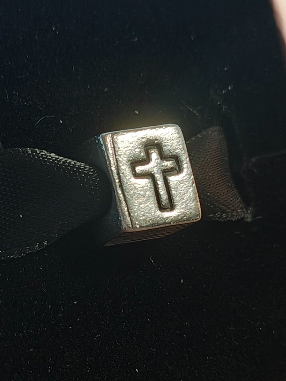 Authentic Pandora Retired Bible Charm 790261 Sterling Silver Religious Cross